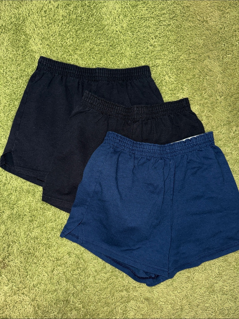 Soffe Athletic Shorts 3-Pack - Black and Navy